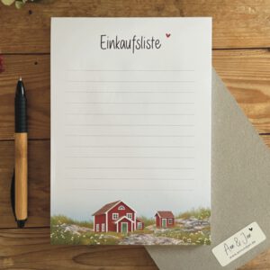 DIN A5 Block "Einkaufsliste Maja"