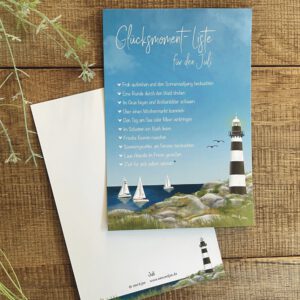 Große Postkarte "Glücksmoment-Liste Juli"