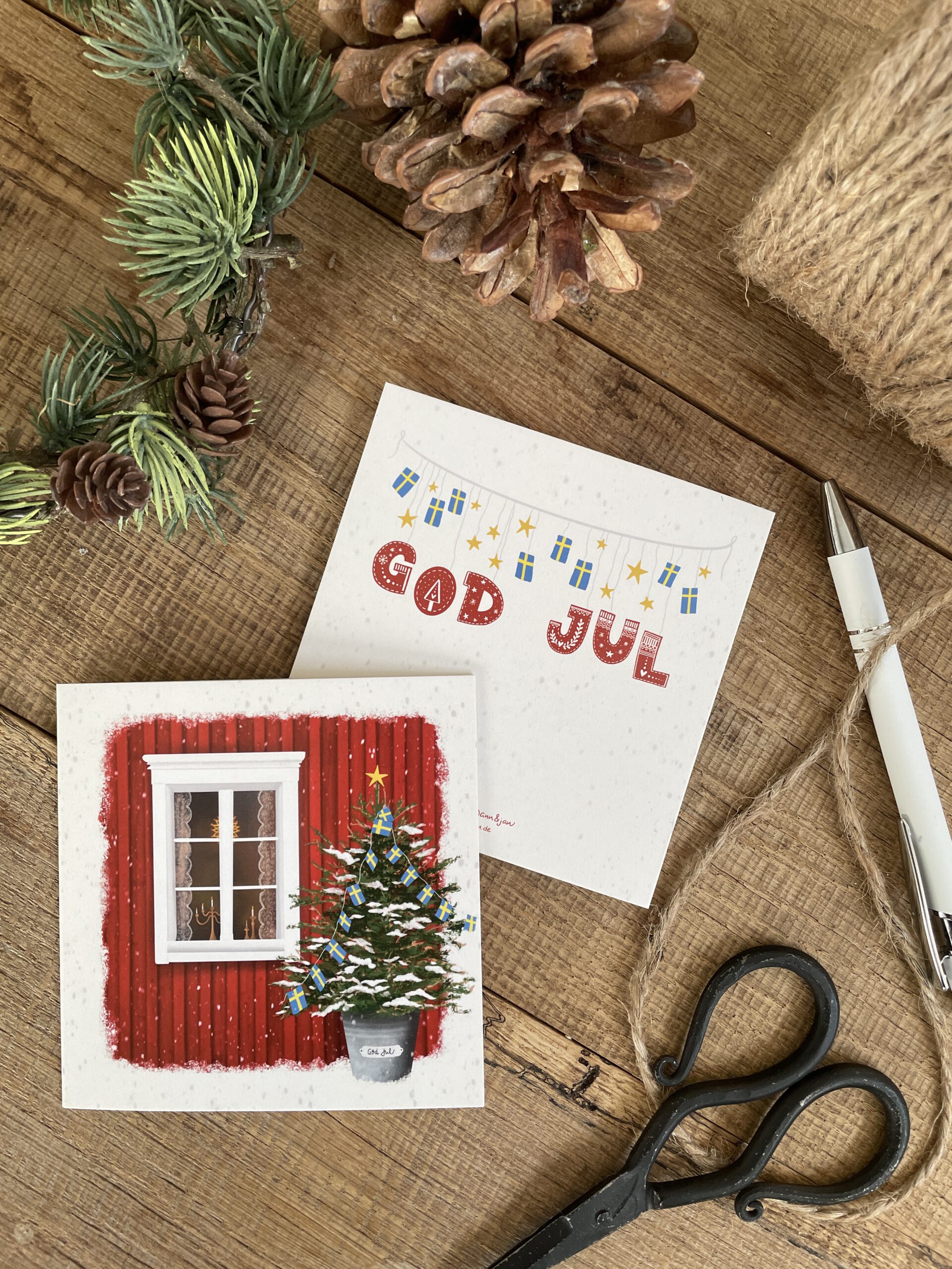 Klappkarte "Jultid" inkl. Kuvert