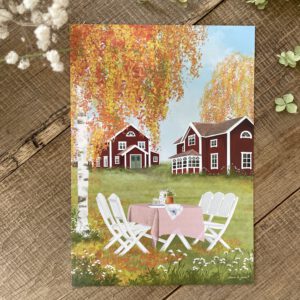 Poster / Kunstdruck "Höstträdgård"- DIN A5
