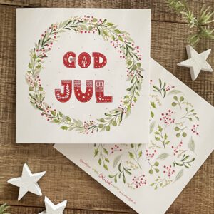 Klappkarte "God Jul" inkl. Kuvert