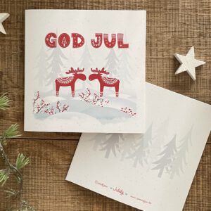 Klappkarte "Julälg" inkl. Kuvert