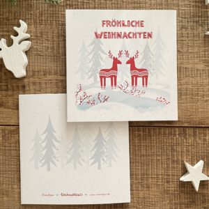Klappkarte "Weihnachtszeit - Wald" inkl. Kuvert