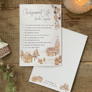 Große Postkarte "Glücksmoment-Liste Dezember"