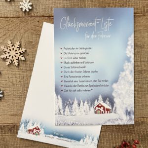 Große Postkarte "Glücksmoment-Liste Februar"