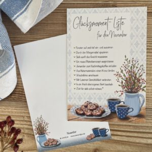 Große Postkarte "Glücksmoment-Liste November"