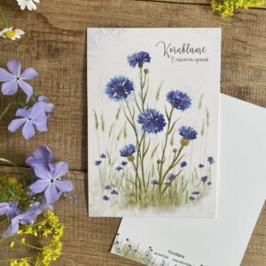 Große Postkarte "Kornblume"