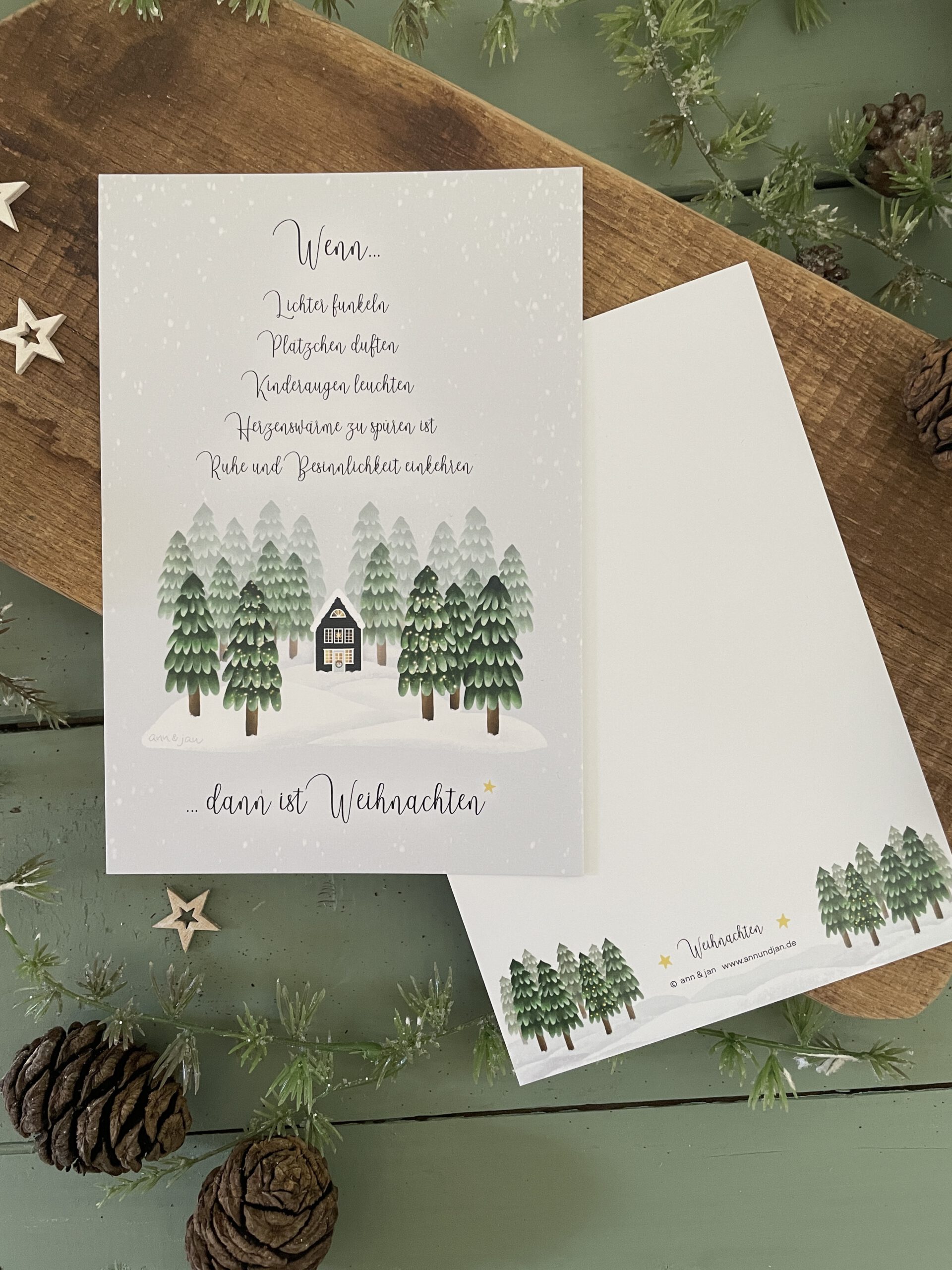 Große Postkarte "... dann ist Weihnachten"