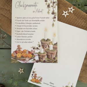 Große Postkarte "Glücksmomente im Advent"
