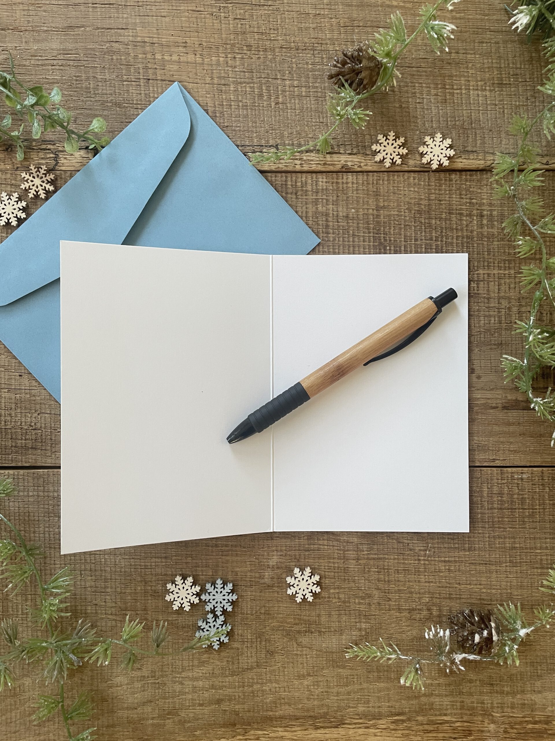 Klappkarte "Winterglück" DIN A6 - inkl. Kuvert blau – Bild 3