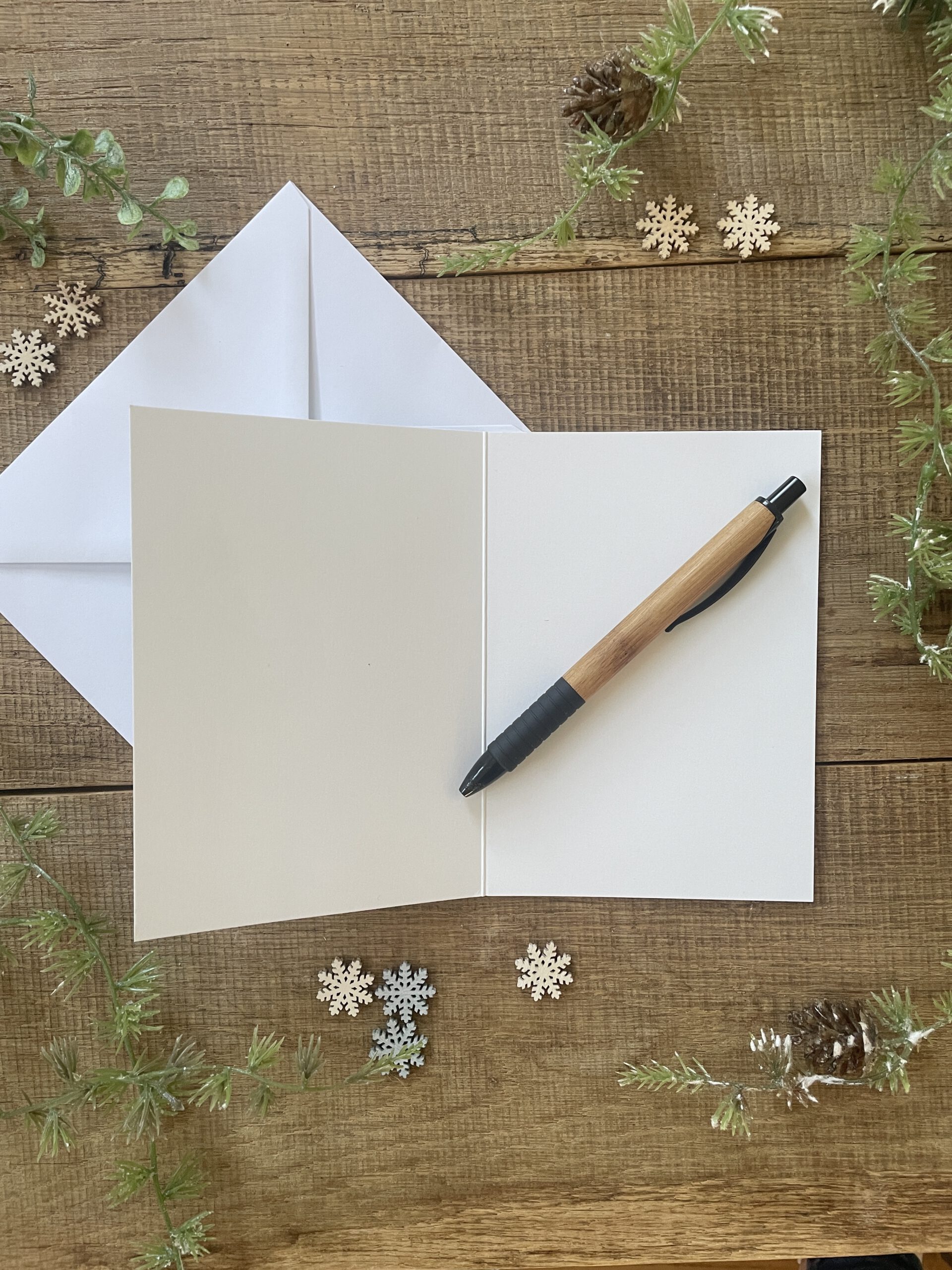 Klappkarte "Winterglück"  DIN A6 - inkl. Kuvert weiß – Bild 3