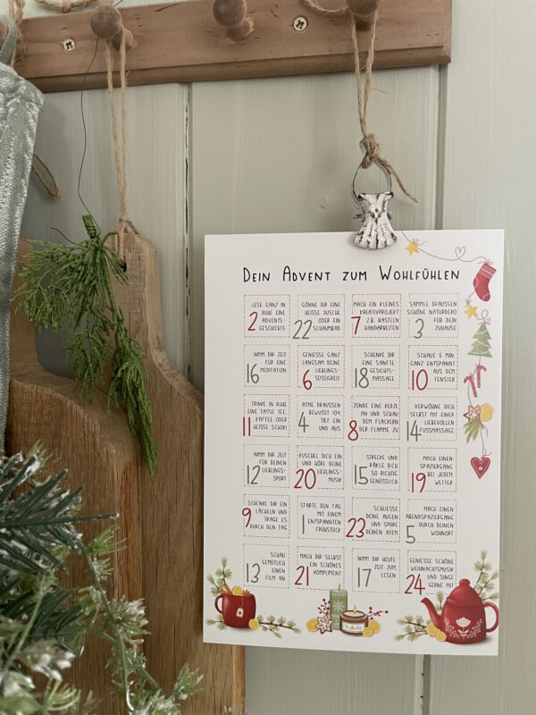 Adventskalender-Karte "Dein Advent zum Wohlfühlen" - Image 2