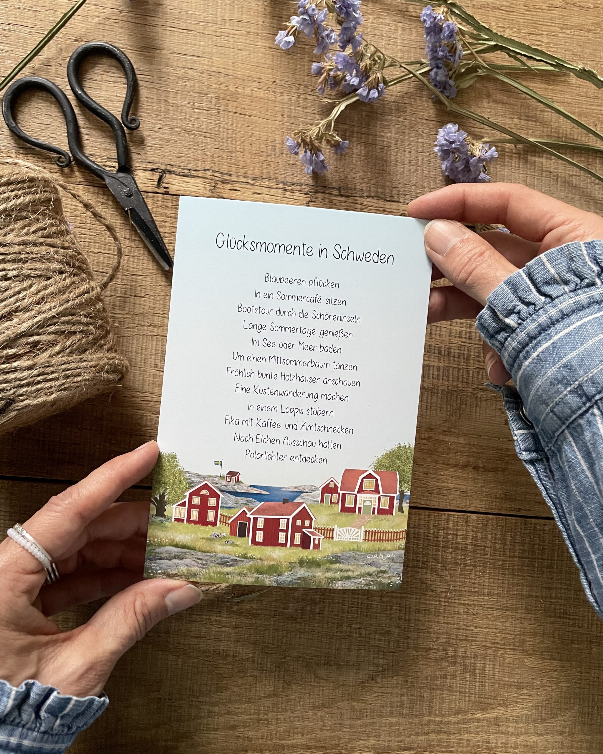 Große Postkarte "Glücksmomente in Schweden" – Bild 2