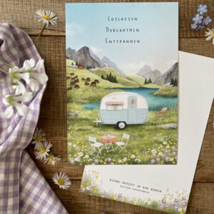 Große Postkarte "Kleine Auszeit in den Bergen"