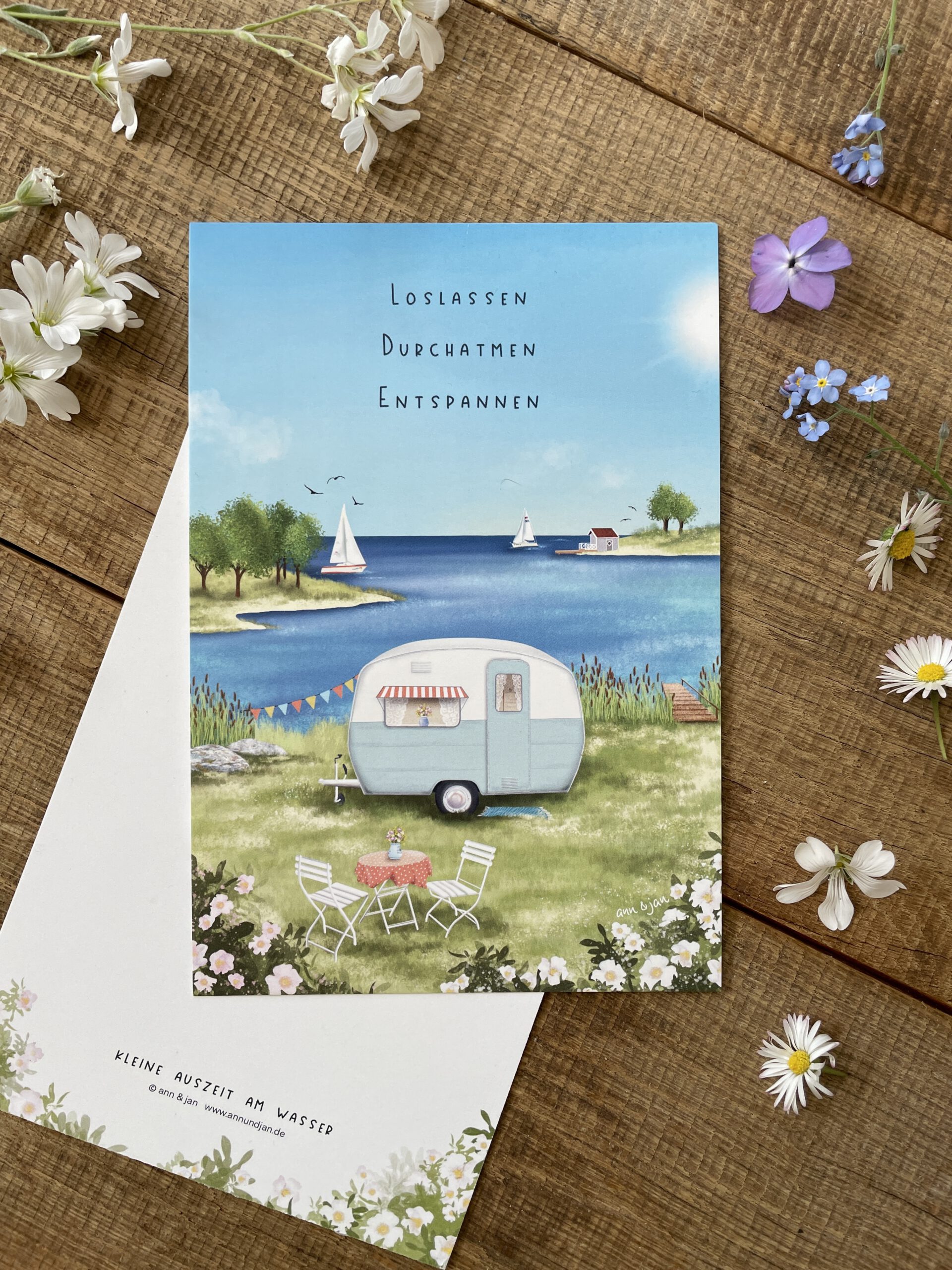 Große Postkarte "Kleine Auszeit am Wasser"