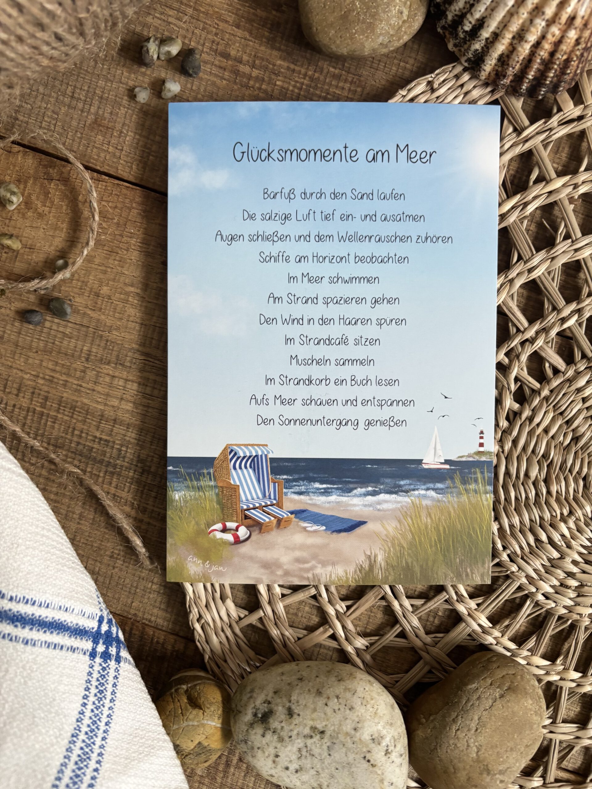 Große Postkarte "Glücksmomente am Meer" – Bild 2
