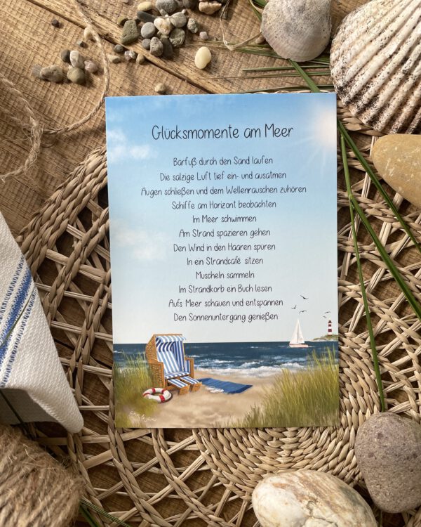 Große Postkarte "Glücksmomente am Meer" – Bild 2
