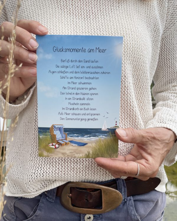 Große Postkarte "Glücksmomente am Meer" – Bild 3