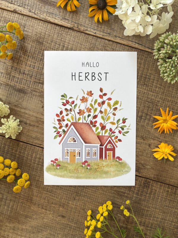 Große Postkarte "HALLO HERBST" – Bild 2