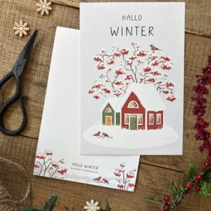 Große Postkarte "HALLO WINTER"