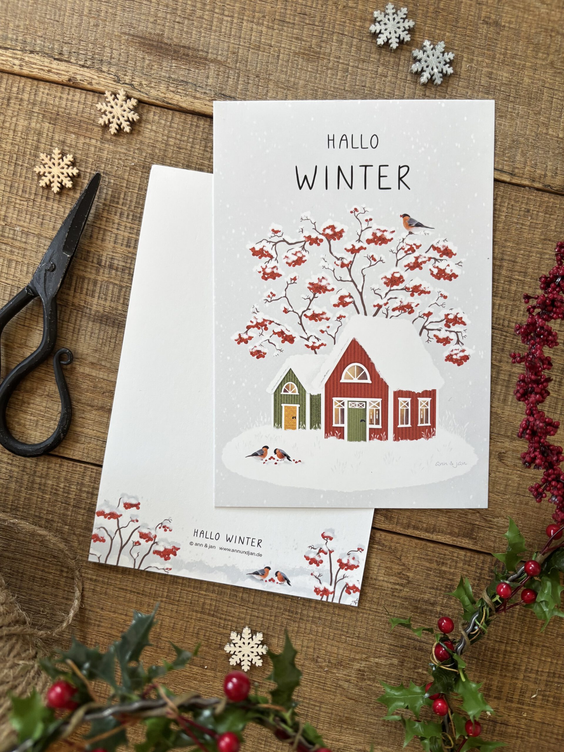 Große Postkarte "HALLO WINTER"