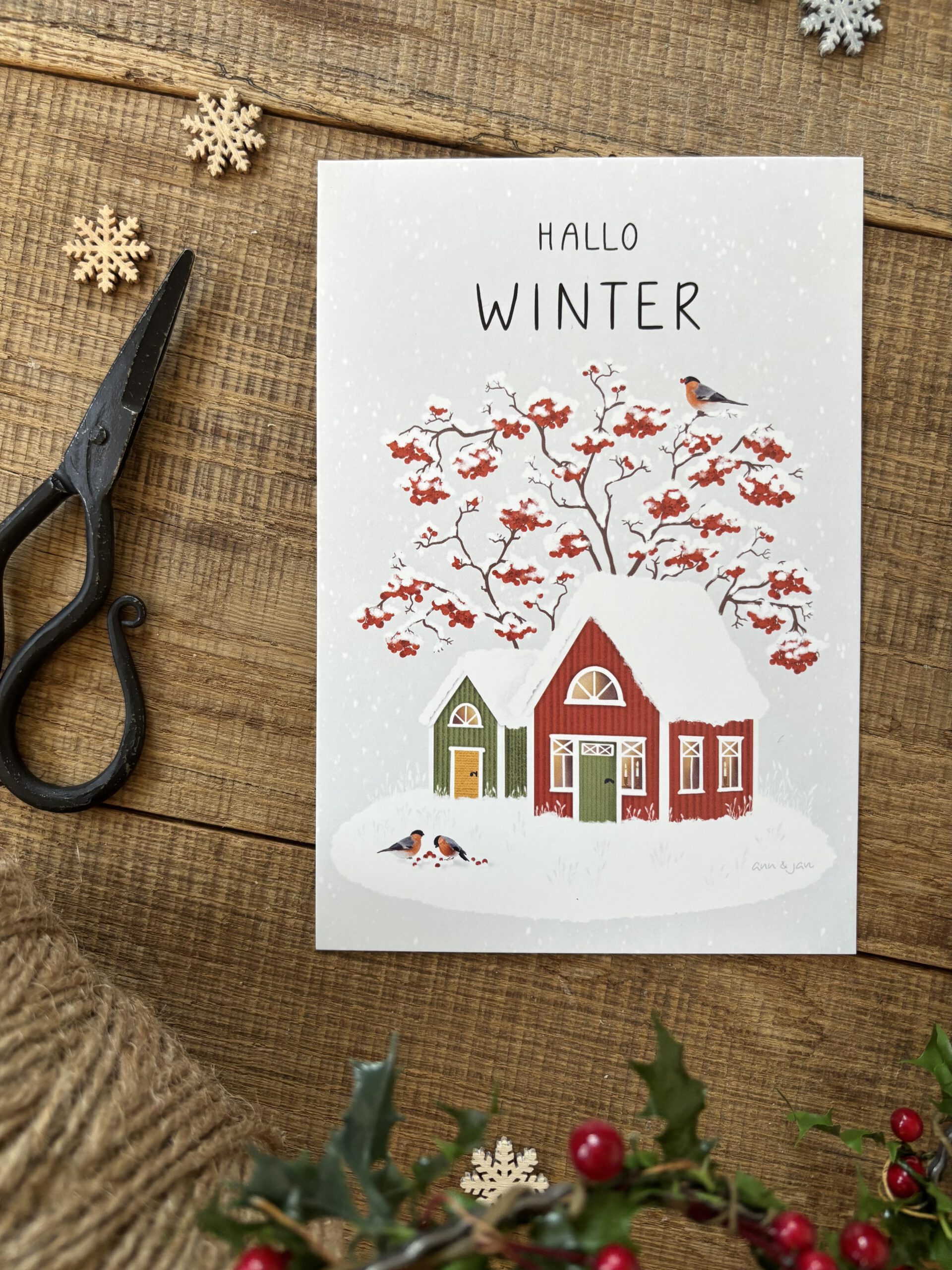 Große Postkarte "HALLO WINTER" – Bild 2