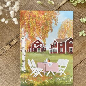 Kunstdruck "Höstträdgård" – Skandinavischer Herbstgarten