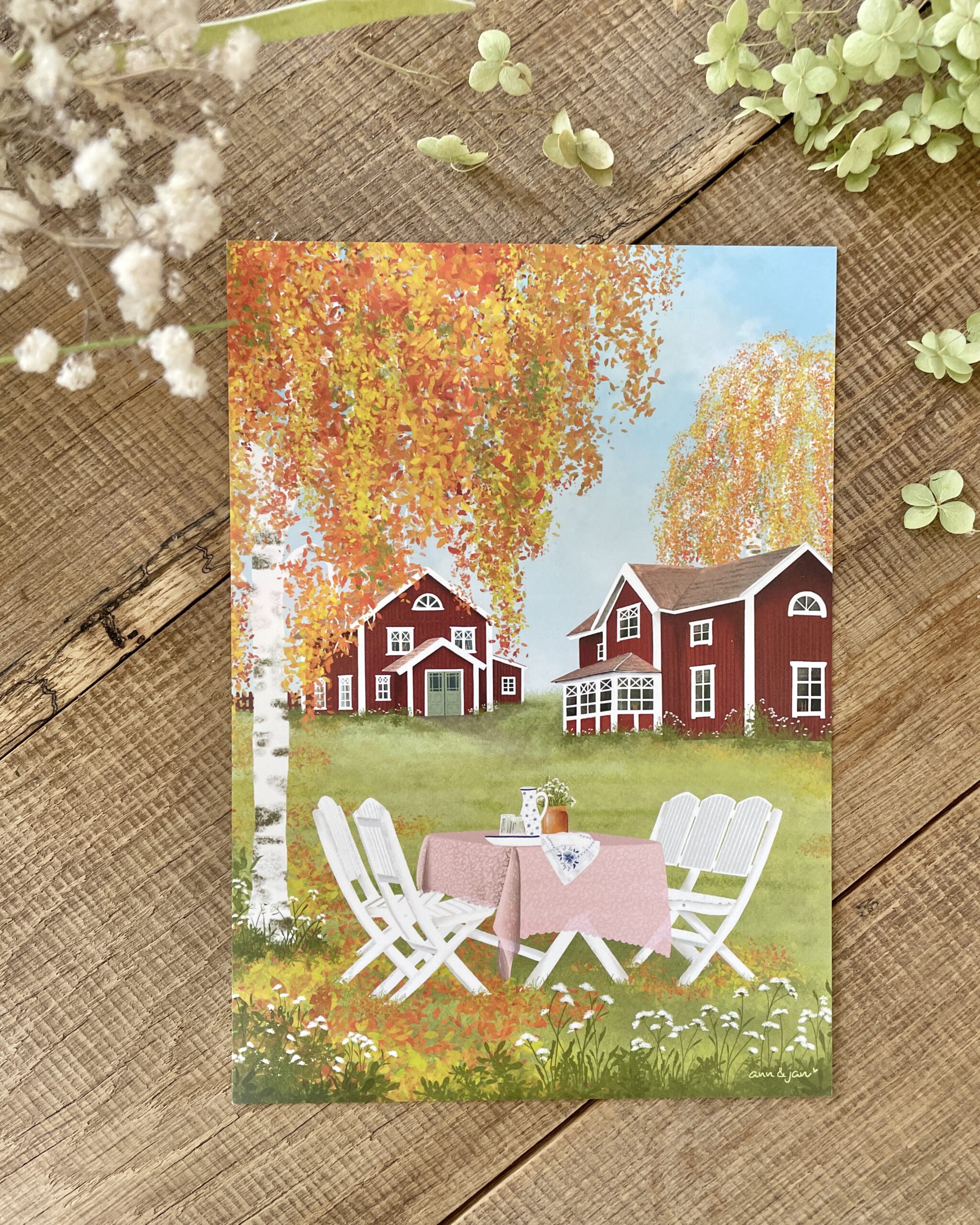 Kunstkarte "Höstträdgård" (Herbstgarten)