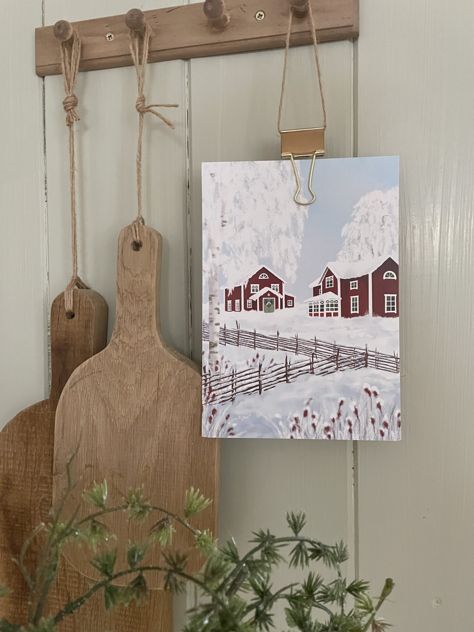 Kunstkarte "Vinterträdgård" – Bild 2