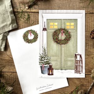 Große Postkarte "Winterliches Zuhause"