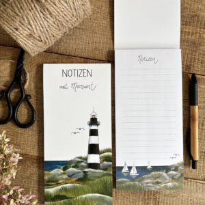 Notizblock "Emil" Notizen mit Meerwert - DIN lang (10 x 21 cm)