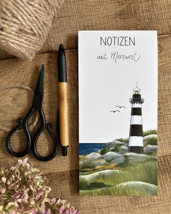 Notizblock "Emil" Notizen mit Meerwert - DIN lang (10 x 21 cm) – Bild 2