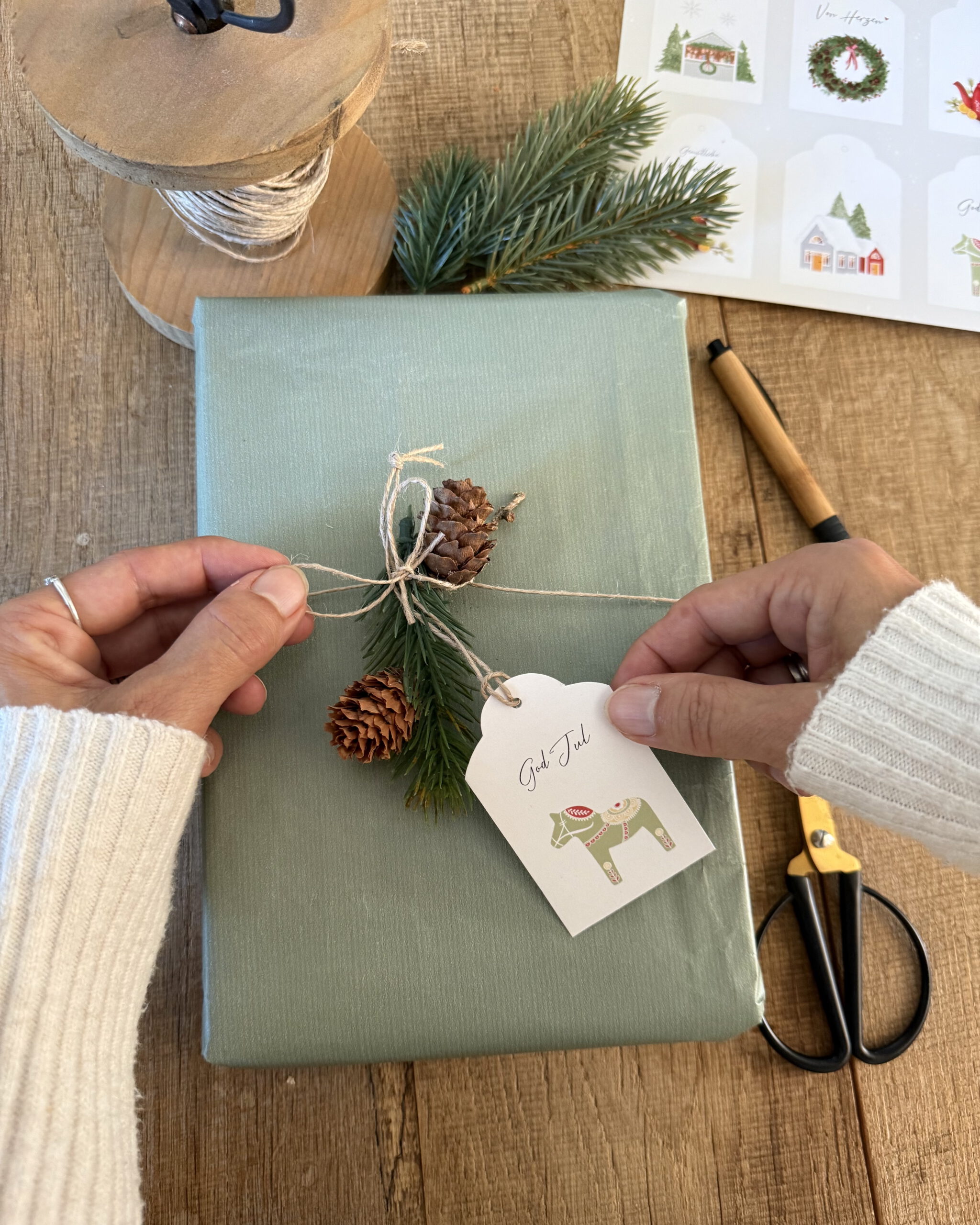 Geschenkanhänger-Set "Winterzauber" - 9 Anhänger – Bild 3