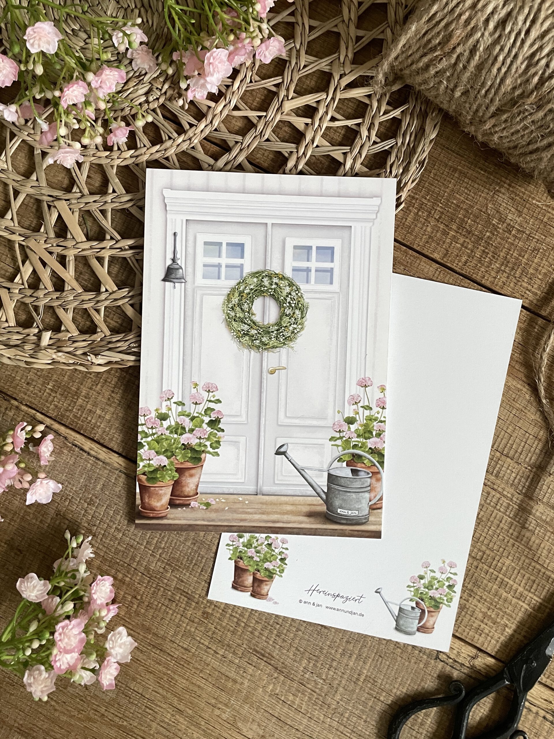 Große Postkarte "Hereinspaziert"