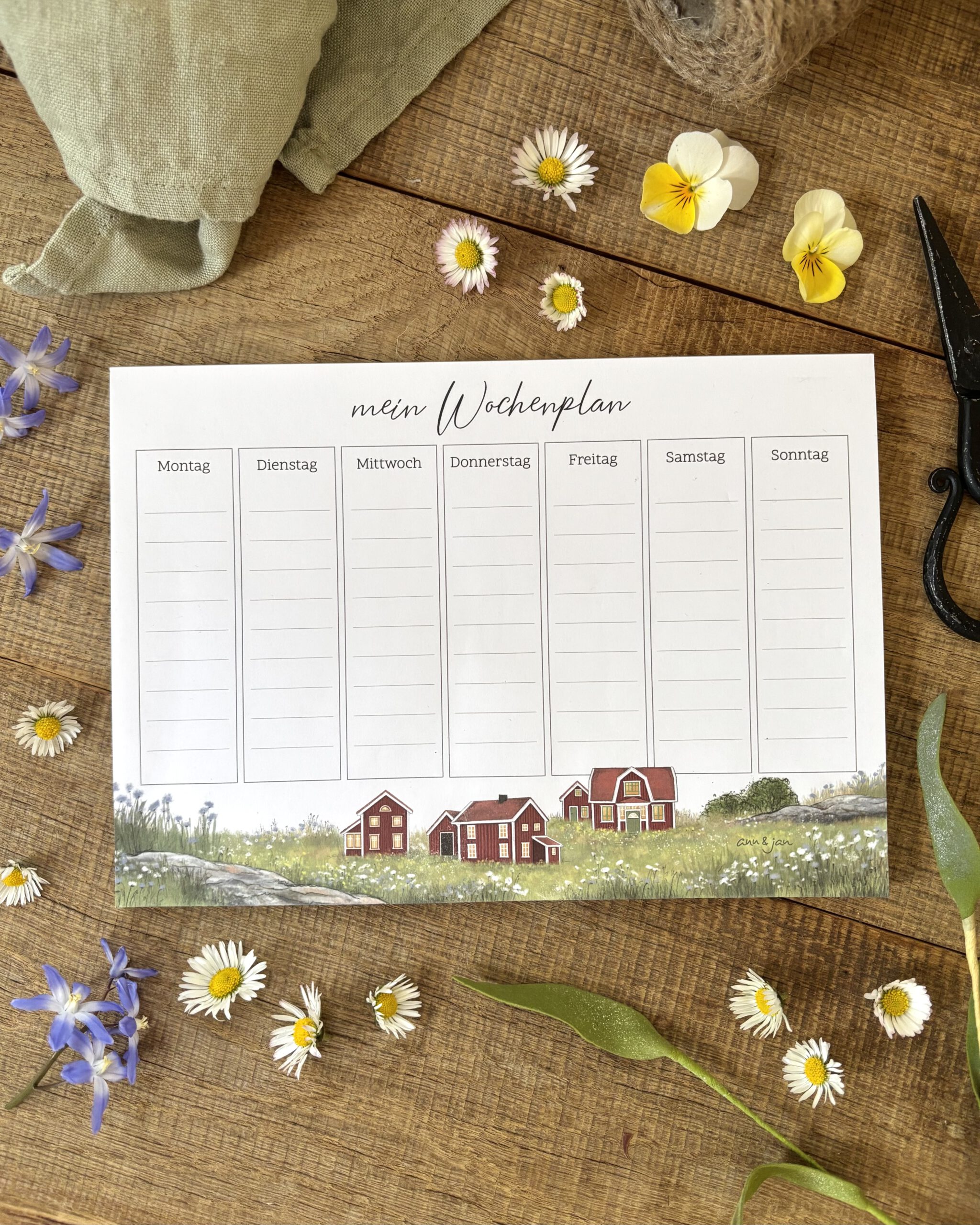 DIN A5 Block "Wochenplaner Ida"