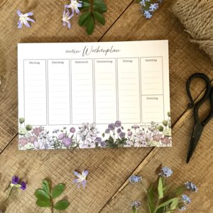 DIN A5 Block "Wochenplaner Flora"